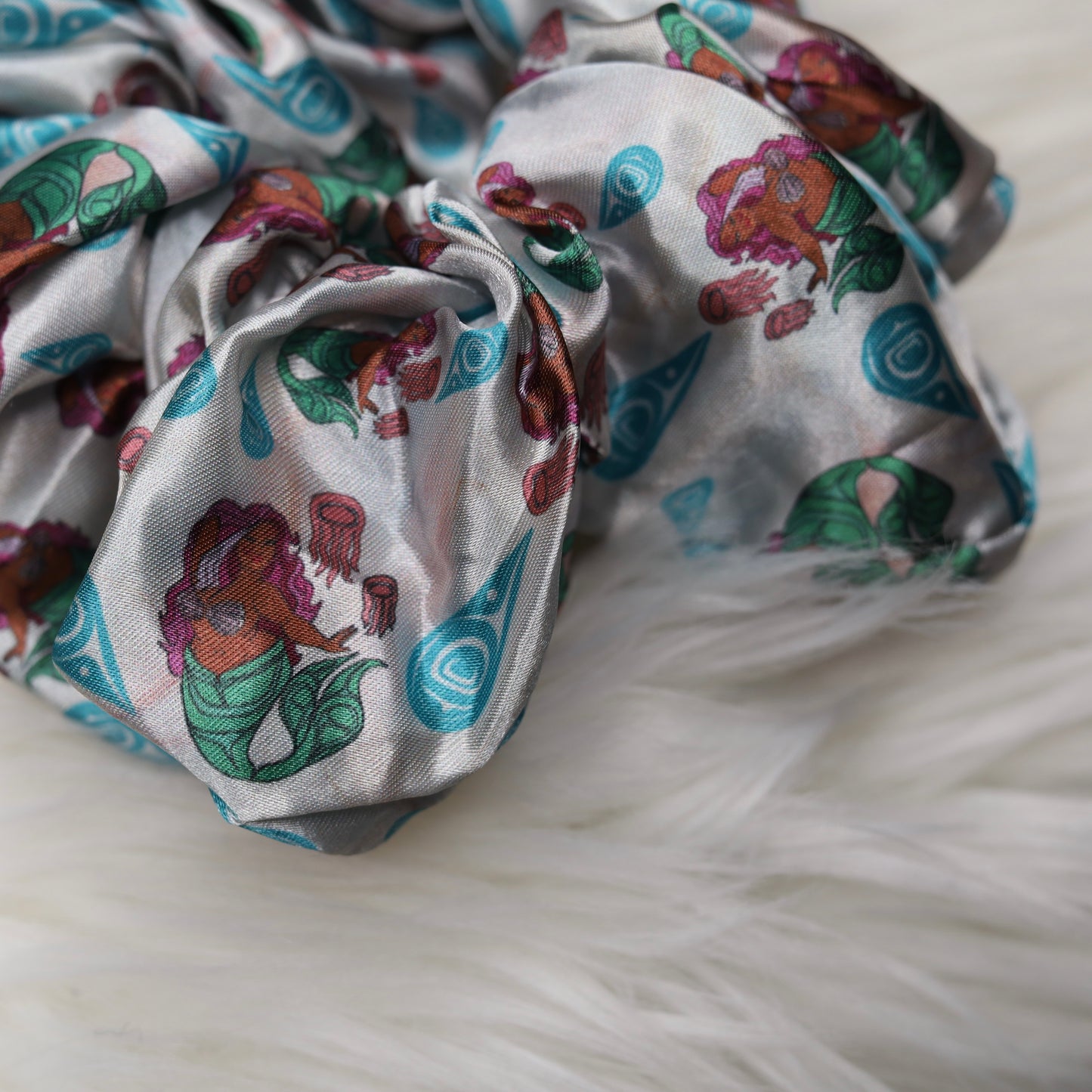 Thick Indigenous Mermaid scrunchie