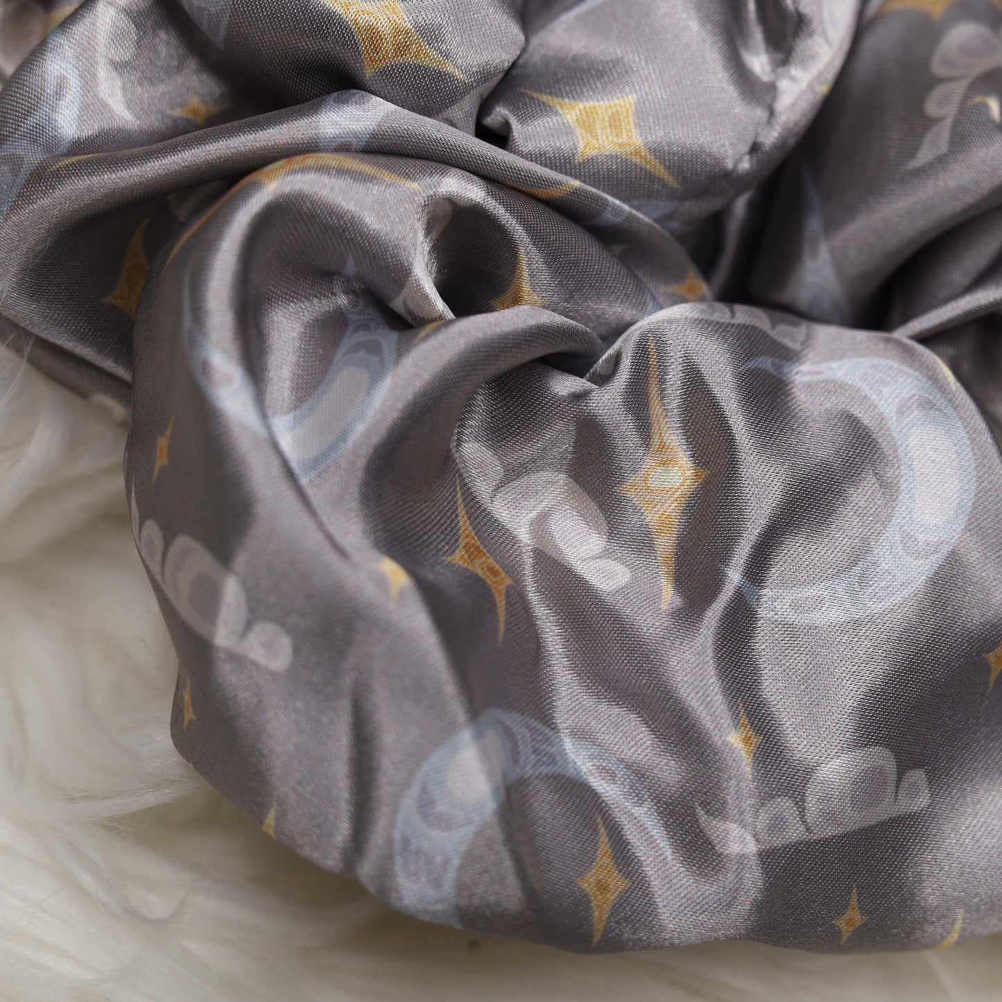 Moon & Stars on grey