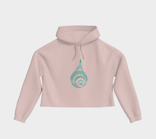 Water Cropped pullover hoodie